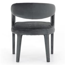 Alexander Mid Century Modern Grey Upholstered Dining Arm Chair|