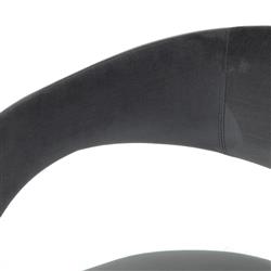 Alexander Mid Century Modern Grey Upholstered Dining Arm Chair|