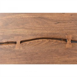 Atlas Rustic Lodge Brown Solid Acacia Wood Platform Bed - Queen|