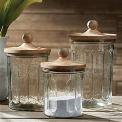 Owen Rustic Lodge Glass Canisters - Set of 3|