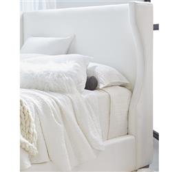 Anastasia Modern Classic White Performance Oak Wood Bed - Queen|