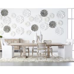 Zachary Coastal Beach Natural Grey Oak Wood Cane Back Dining Chair - Set of 2|