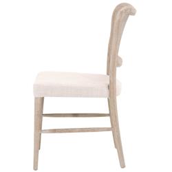 Zachary Coastal Beach Natural Grey Oak Wood Cane Back Dining Chair - Set of 2|