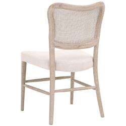 Zachary Coastal Beach Natural Grey Oak Wood Cane Back Dining Chair - Set of 2|