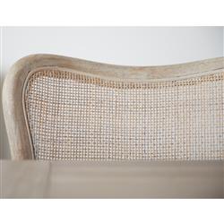 Zachary Coastal Beach Natural Grey Oak Wood Cane Back Dining Chair - Set of 2|