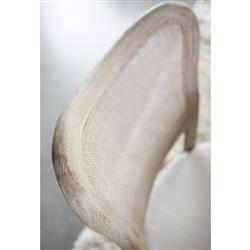 Zachary Coastal Beach Natural Grey Oak Wood Cane Back Dining Chair - Set of 2|