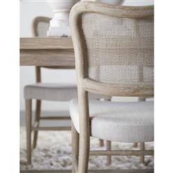 Zachary Coastal Beach Natural Grey Oak Wood Cane Back Dining Chair - Set of 2|