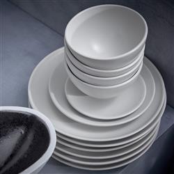 L'Objet Alchimie Modern Classic Reactive White Earthenware Cereal Bowl|