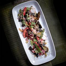 L'Objet Alchimie Modern Reactive White Earthenware Rectangular Platter - Small|