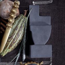 L'Objet Cubisme Industrial Loft Black Earthenware Textured Bookend Two|