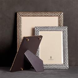 L'Objet Braid Hollywood Regency Gold Plated Beveled Glass Photo Frame - 4x6|