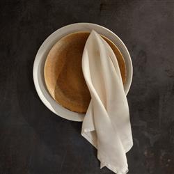 L'Objet Sateen Modern Classic Ivory Linen Napkins - Set of 4|