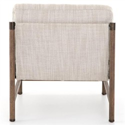 Phei Rustic Lodge Beige Performance Brown Wood Occasional Chair|