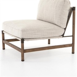 Phei Rustic Lodge Beige Performance Brown Wood Occasional Chair|