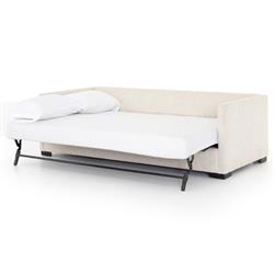 Wil Modern White Performance Upholstered Sofa Bed - Full|