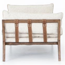 Tery Rustic Lodge Cream Performance Upholstered Brown Wood Daybed|