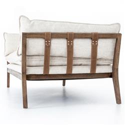 Tery Rustic Lodge Cream Performance Upholstered Brown Wood Daybed|