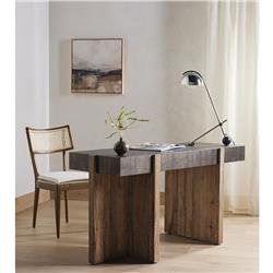 Tina Modern Beige Performance Upholstered Seat Brown Wood Cane Dining Chair|