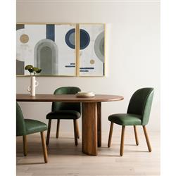 Paris Rustic Lodge Brown Acacia Wood Oval Dining Table - 94"|