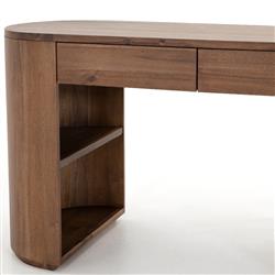 Mars Modern Classic Brown Acacia Wood Desk|