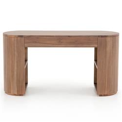 Mars Modern Classic Brown Acacia Wood Desk|