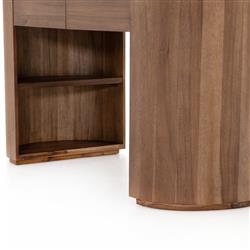 Mars Modern Classic Brown Acacia Wood Desk|