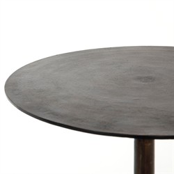 Mona Industrial Loft Antique Rust Aluminum Counter Table- 32" W|