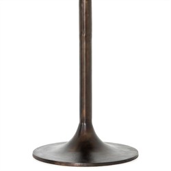 Mona Industrial Loft Antique Rust Aluminum Counter Table- 32" W|