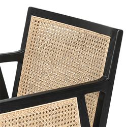 Annette Coastal Beach White Performance Ebony Oak Wood Counter Stool|