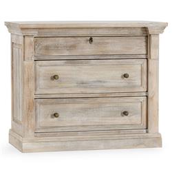 Melany French Country Natural White Wash Mango Wood Nightstand|