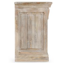 Melany French Country Natural White Wash Mango Wood Nightstand|