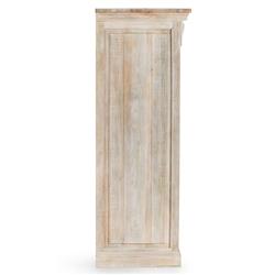 Melany French Country Natural White Wash Mango Wood Tall Chest|