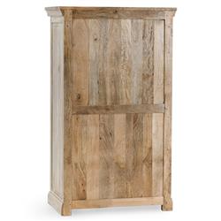 Melany French Country Natural White Wash Mango Wood Tall Chest|