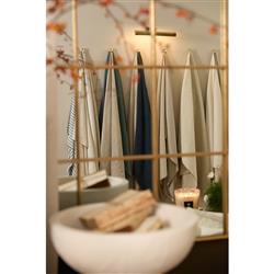 Anthony French Country Gold Metal Arch Windowpane Floor Mirror|