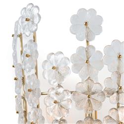 Charlotte Hollywood Regency Natural Brass Steel Sconce|