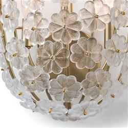 Charlotte Hollywood Regency Natural Brass Steel Sconce|