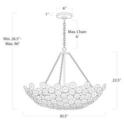 Charlotte Hollywood Regency Natural Brass Steel Chandelier|