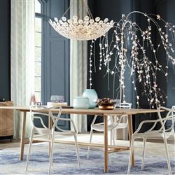 Charlotte Hollywood Regency Natural Brass Steel Chandelier|