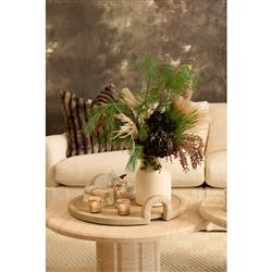 Palecek Bermuda Coastal Beige Faux Shagreen Serving Tray|