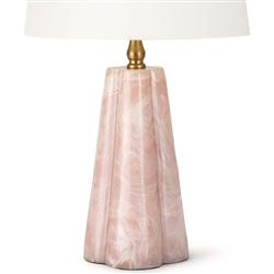 Joelle Hollywood Regency Rose Resin Mini Table Lamp|