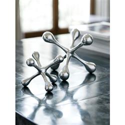 Modern Jack Polished Nickel Aluminum Sculpture - Small|
