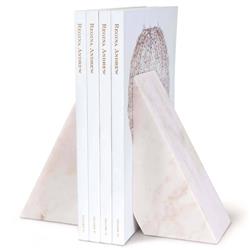 Othello White Marble Bookends|