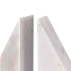 Othello White Marble Bookends|