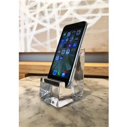 Simon Pearce Woodbury Modern Clear Glass Phone/Tablet Holder - Small|