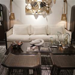 Palecek Green Oaks Coastal Beach Natural Woven Abaca Rope Hanging Wall Pendant|