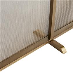 Brooklyn Hollywood Regency Antique Brass Fireplace Screen|
