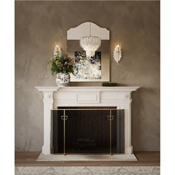 Brooklyn Hollywood Regency Antique Brass Fireplace Screen|