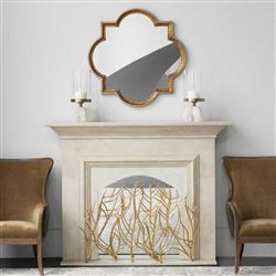 Giana Hollywood Gold Branches Fireplace Screen|