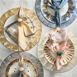 Capiz Coastal Beach Champagne Shell Placemat - Set of 4|