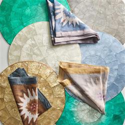 Capiz Coastal Beach Periwinkle Shell Placemat - Set of 4|